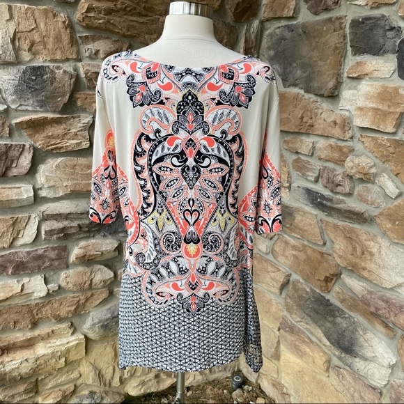 Style & Co. Spanish Gardens Madrid Scarf Tunic - Picture 6 of 15